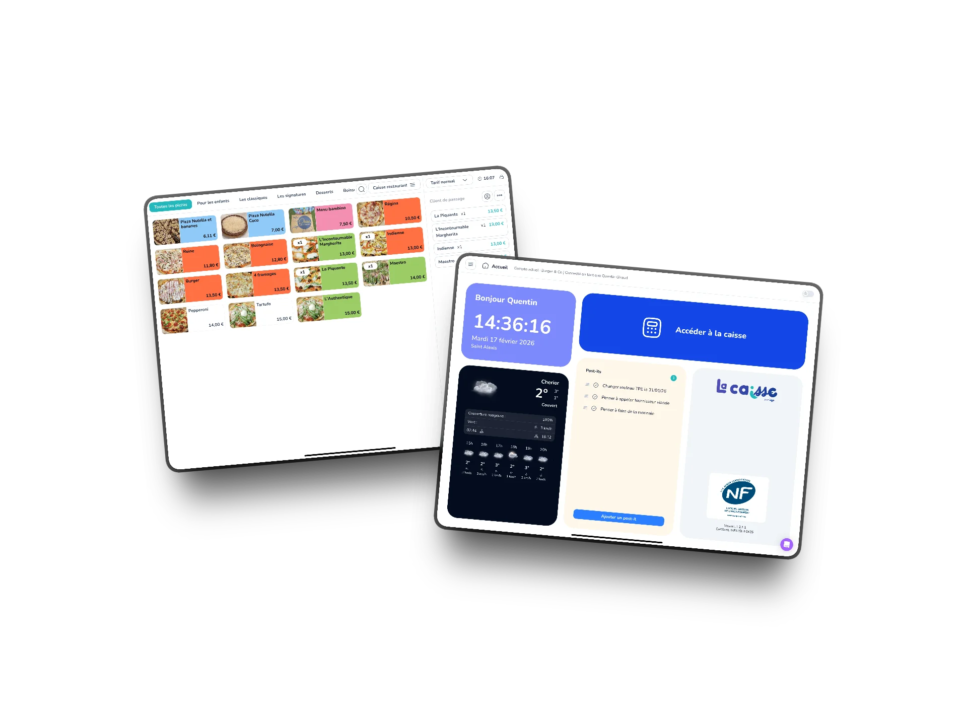 Caisse enregistreuse coiffeur — gestion clients