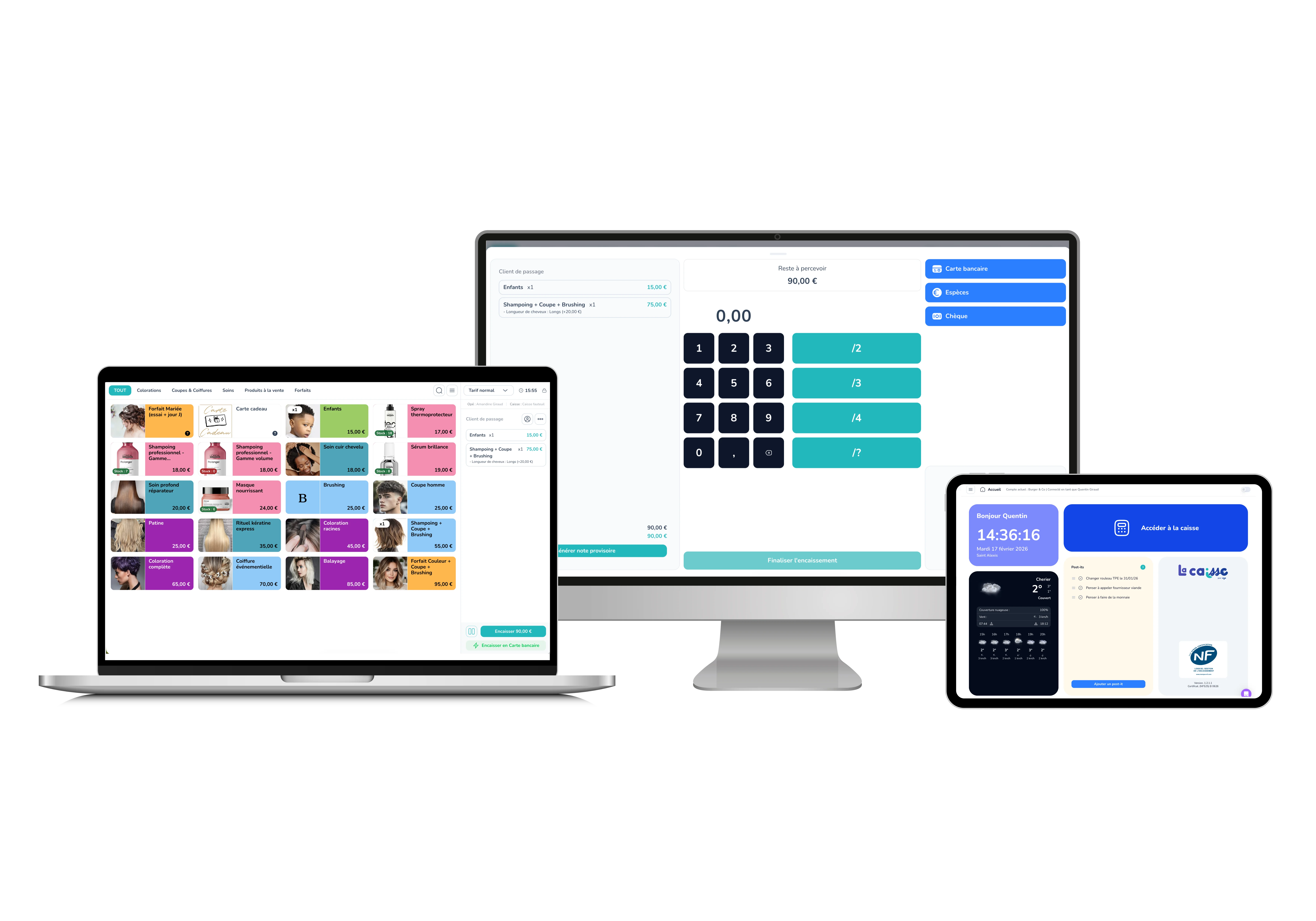 La Caisse compatible Apple, Android et Windows